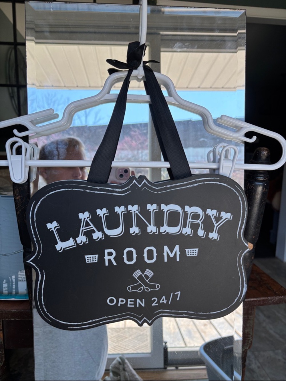 Laundry Room Sign - Black & White